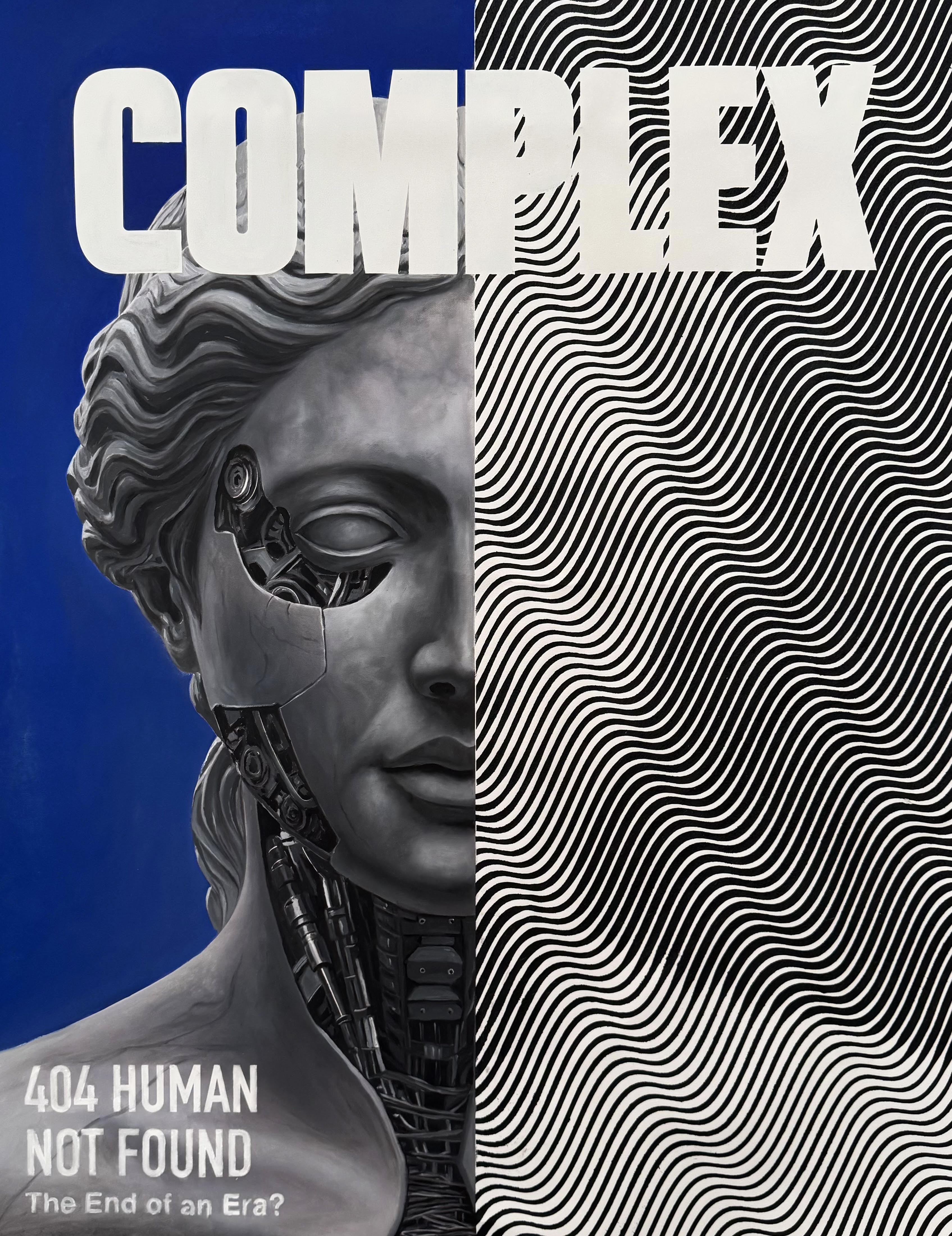 404 HUMAN NOT FOUND, 2025, OIL AND ACRYLIC ON CANVAS