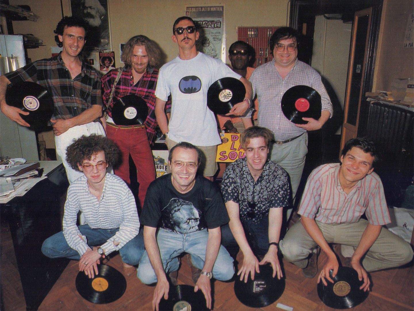 1991 - Redazione Musicale Radio Popolare, ph. Carlo Cerchioli